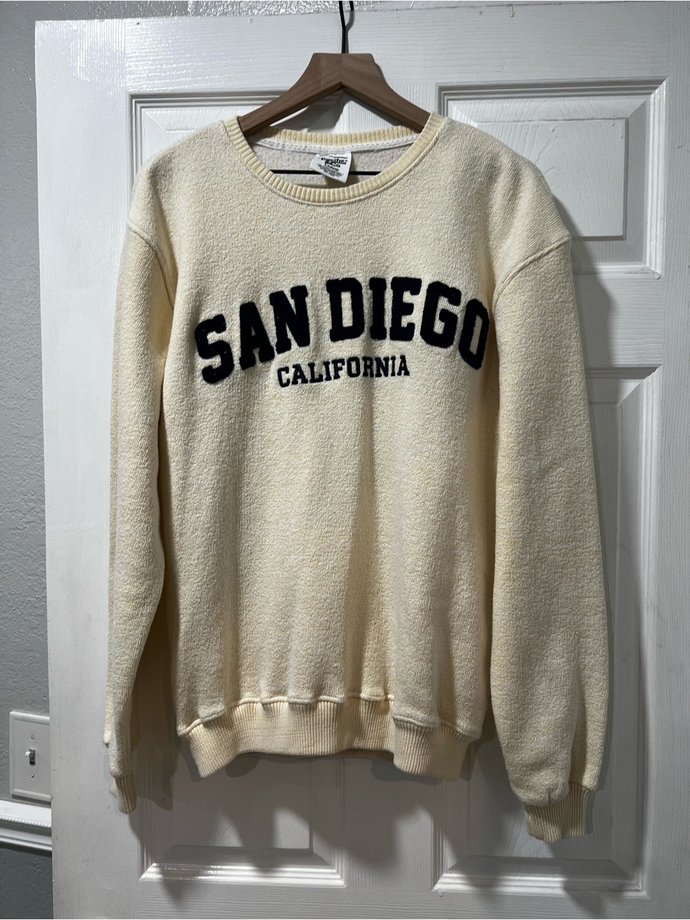 San Diego California Cream Crewneck Sweatshirt